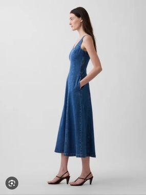 GAP Long Denim Tank Dress